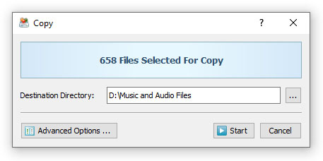 DiskSorter File Copy Dialog